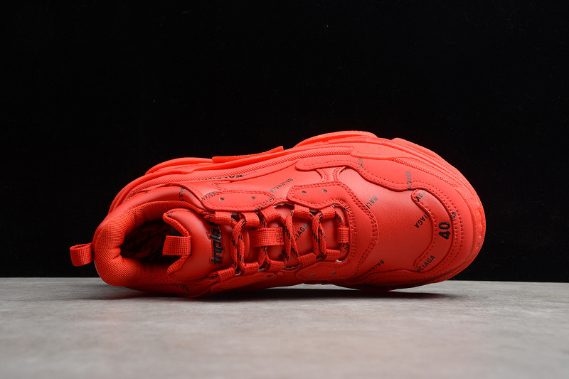 Ba*len*cia*ga triple s sneakers (red with logo) 524039 w2fa1 7632