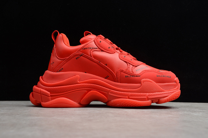 Ba*len*cia*ga triple s sneakers (red with logo) 524039 w2fa1 7632