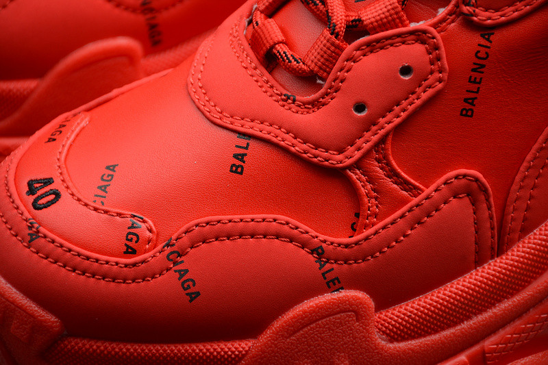 Ba*len*cia*ga triple s sneakers (red with logo) 524039 w2fa1 7632