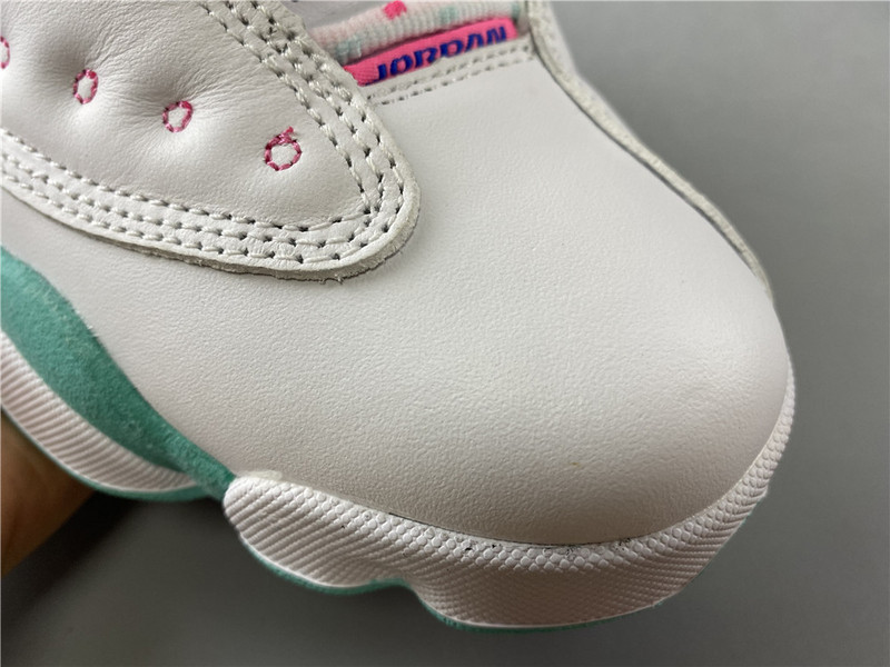 Jordan 13 Retro White Soar Green Pink (GS) 439358-100