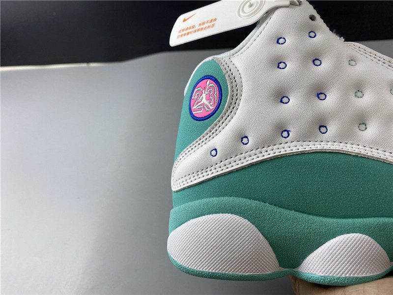 Jordan 13 Retro White Soar Green Pink (GS) 439358-100