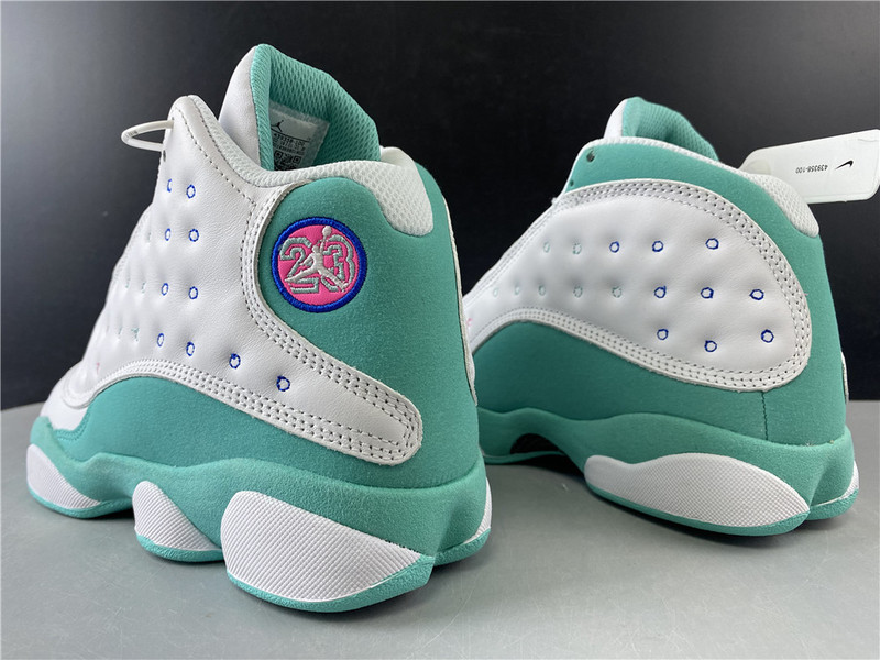 Jordan 13 Retro White Soar Green Pink (GS) 439358-100