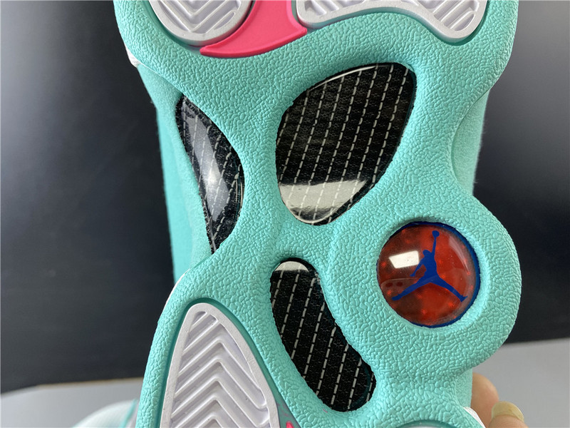 Jordan 13 Retro White Soar Green Pink (GS) 439358-100