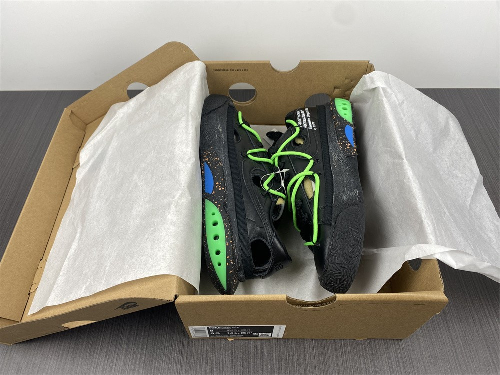 OW x Nike Blazer Low Black Green DH7863-001