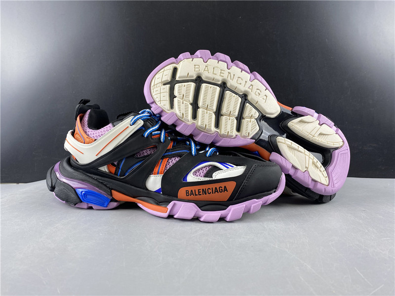 Ba*len*cia*ga tess s. gomma sneakers black pink and orange blue 542023 w1gc1 1054