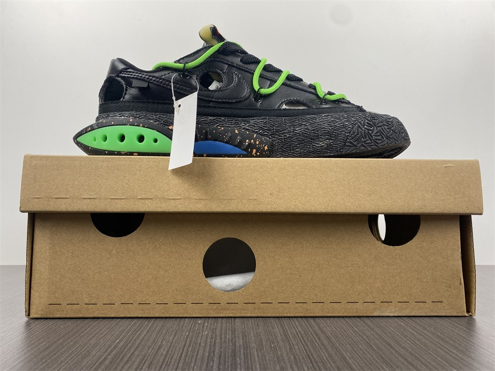 OW x Nike Blazer Low Black Green DH7863-001