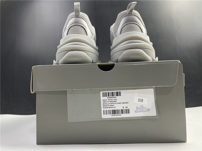 Ba*len*cia*ga sliver white sneaker 536737 w0901 8100