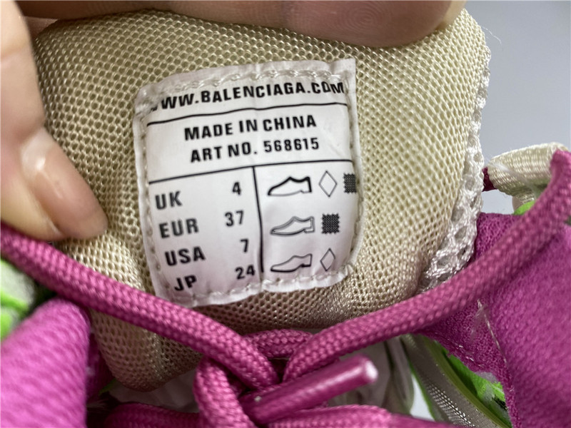 Ba*len*cia*ga track trainer (white green and pink) 568615 w2gn3 9199