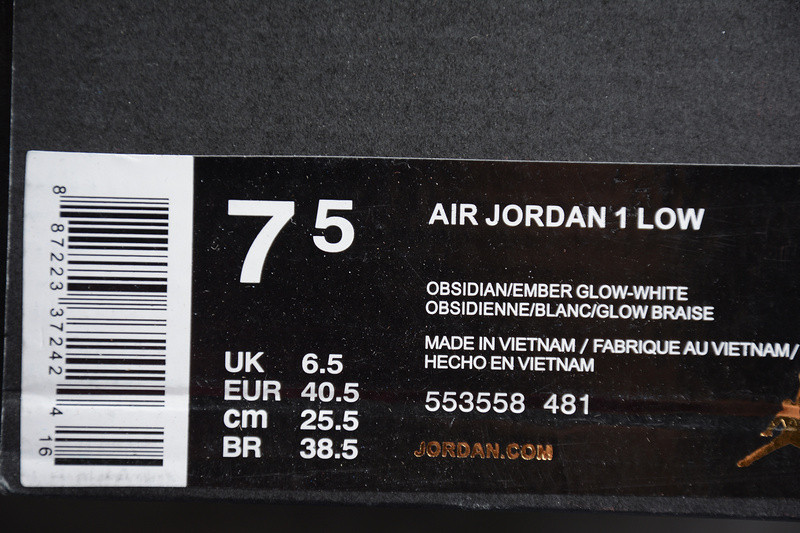 Jordan 1 Low Obsidian Ember Glow 553558-481