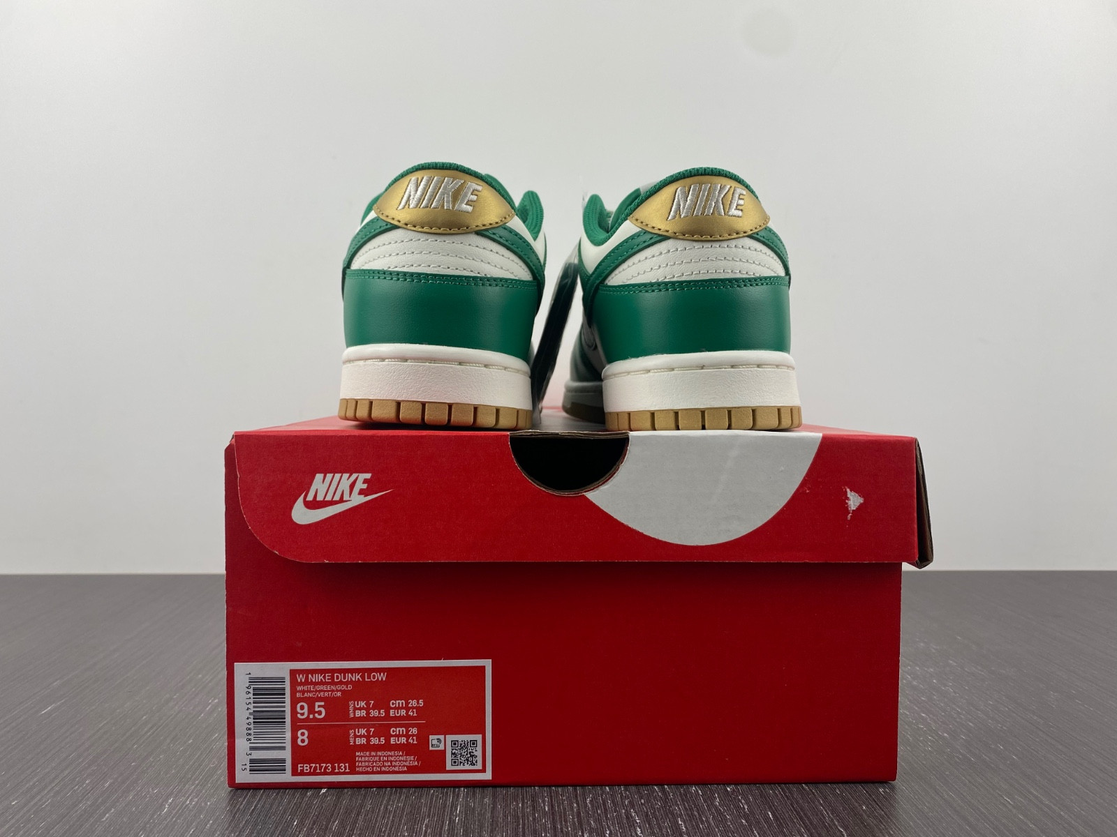 Nike Dunk Low Green White Metallic Gold FB7173-131