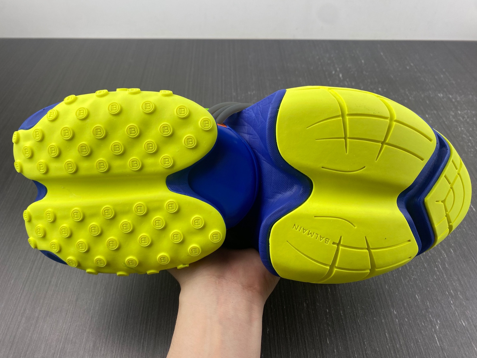 BALMAIN NEOPRENE AND LEATHER UNICORN LOW-TOP SNEAKERS