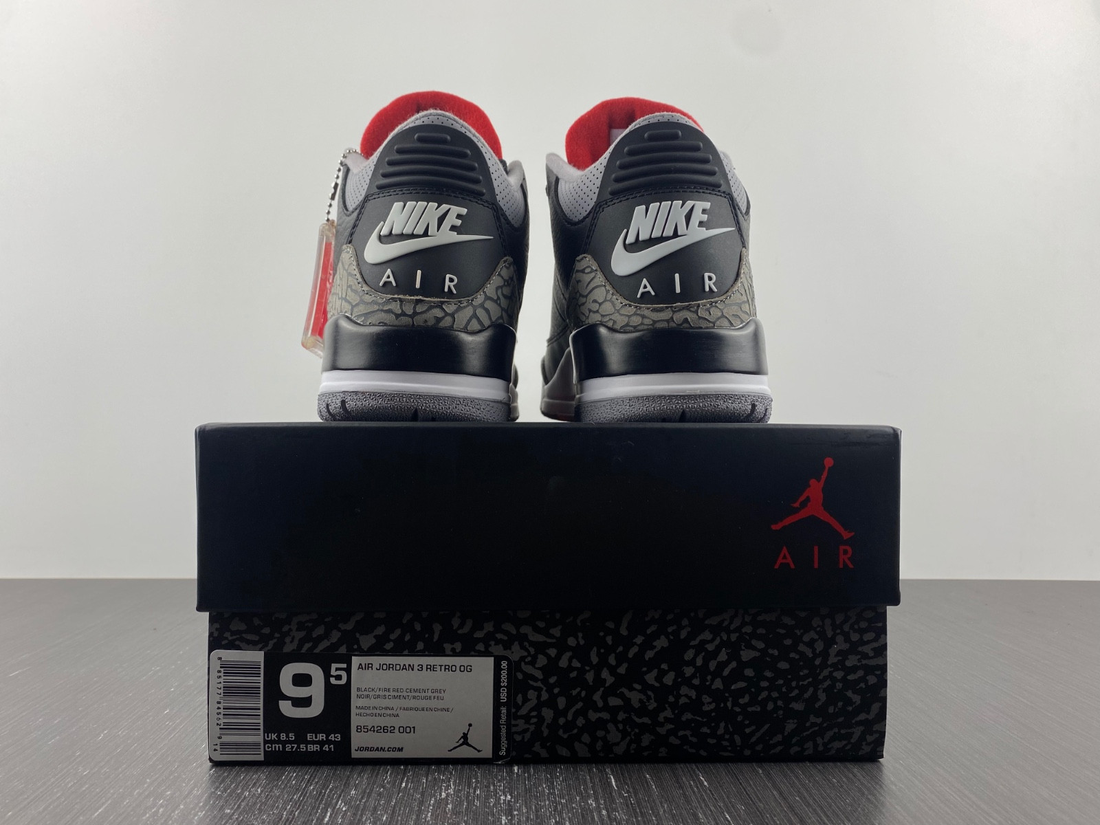 AIR JORDAN 3 BLACK CEMENT 854262-001