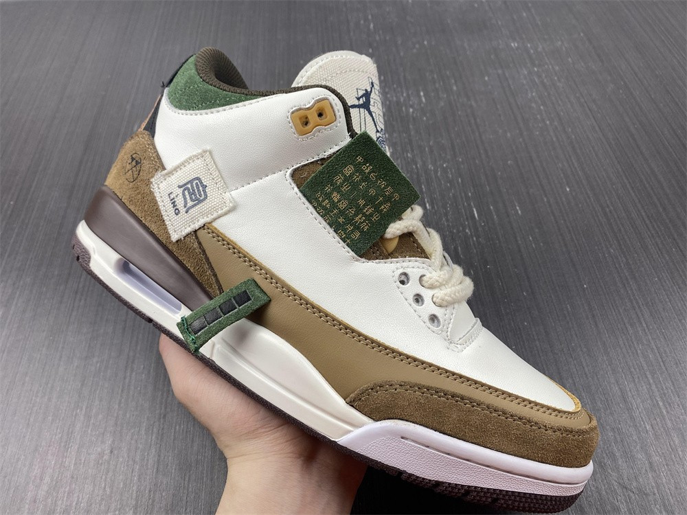 Air Jordan 3 Retro SE White Dark Brown Green 398614-500