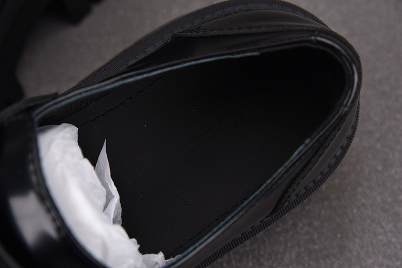 Ba1en*iaga tractor leather loafers in black