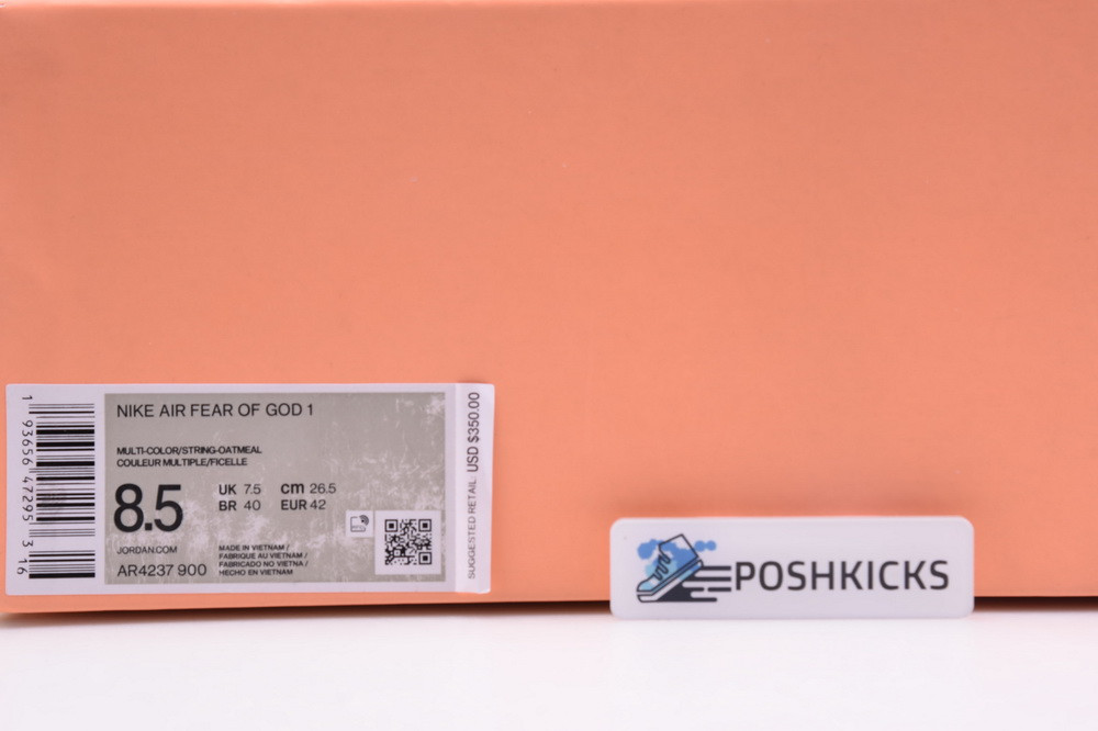 NIKE AIR FEAR OF GOD 1 OATMEAL AR4237-900