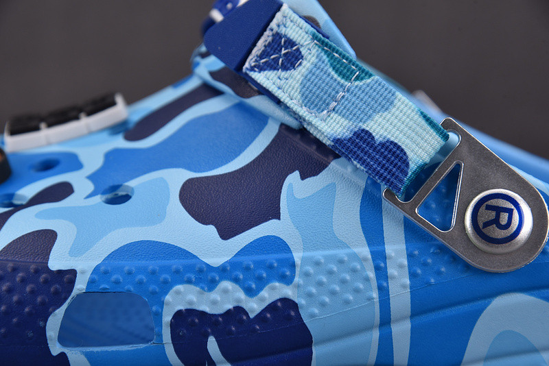 Cr*0*s classic clog a bathing ape abc camo blue