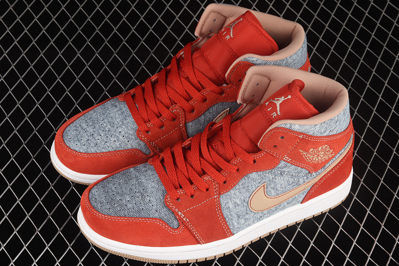 Air Jordan 1 Mid Denim Red DM4352-600