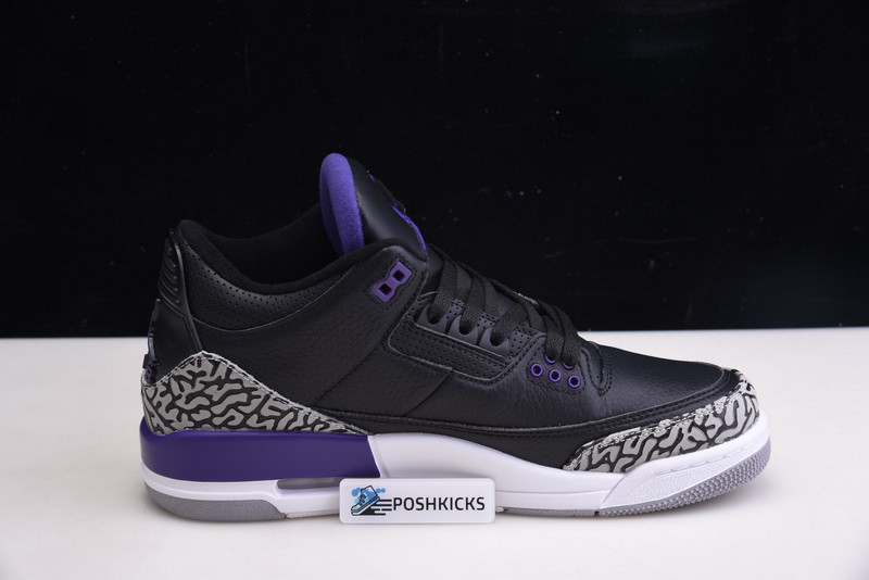 Jordan 3 Retro Black Court Purple CT8532-050