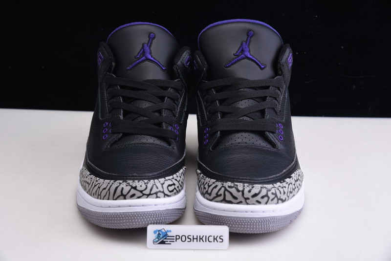 Jordan 3 Retro Black Court Purple CT8532-050