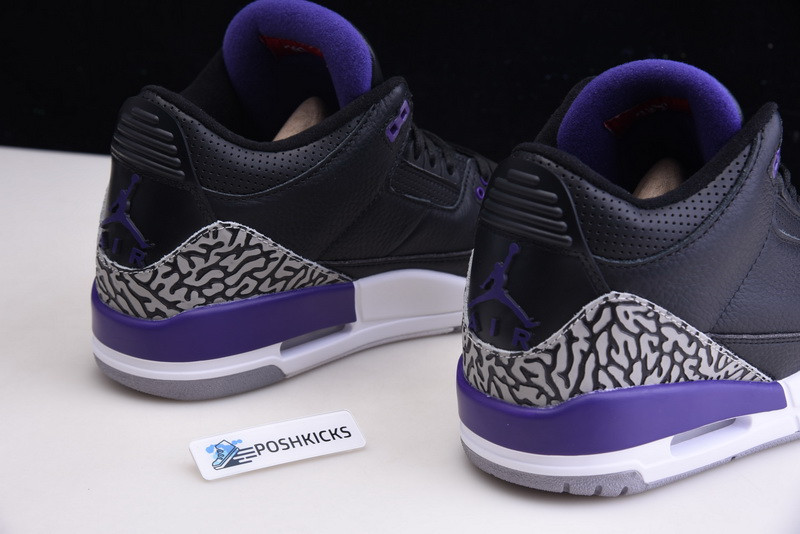 Jordan 3 Retro Black Court Purple CT8532-050