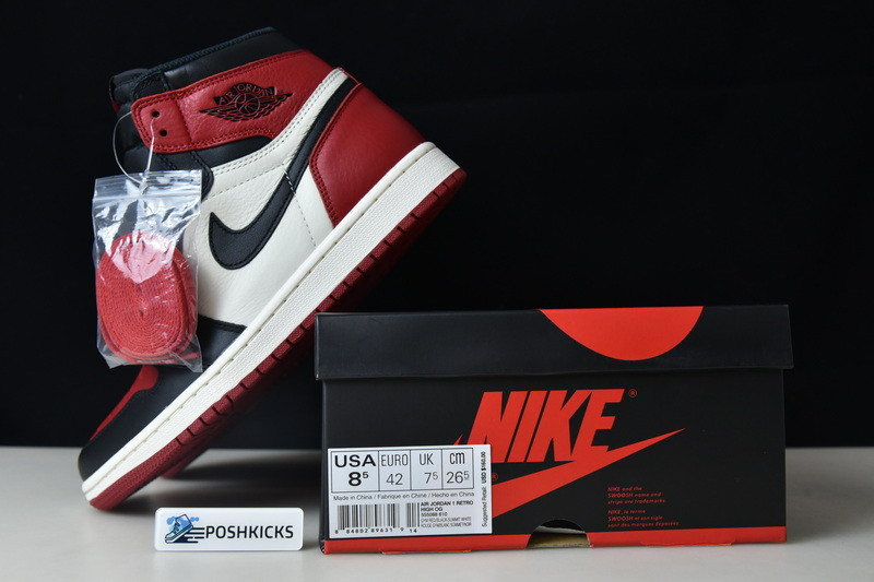 AIR JORDAN 1 RETRO HIGH OG BRED TOE 555088-610