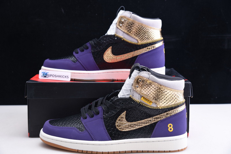 KOBE BRYANT X AIR JORDAN 1 HIGH OG BLACK-PURPLE 555088-171