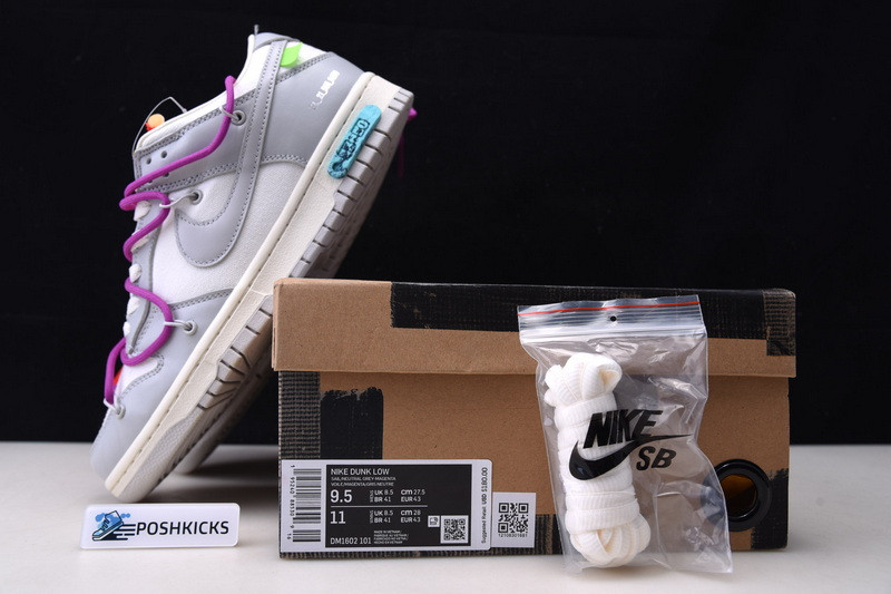 NIKE DUNK LOW OW LOT 45 OF 50 DM1602-101