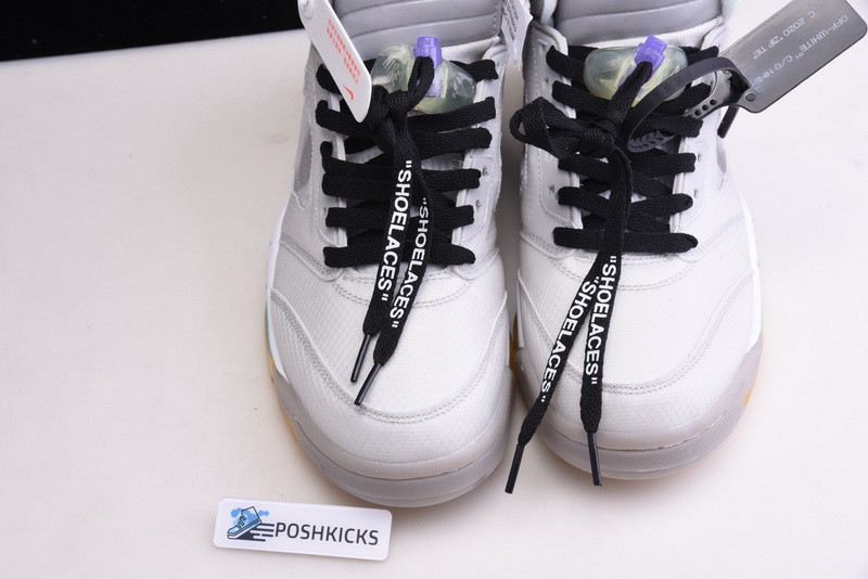 OW Air Jordan 5 Green Purple CT8480-105