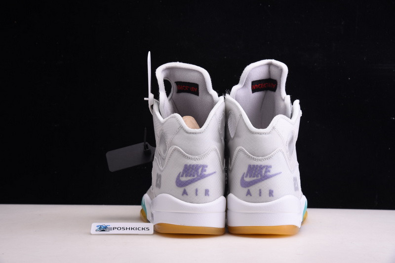 OW Air Jordan 5 Green Purple CT8480-105