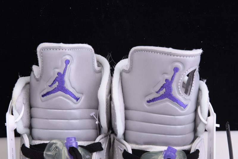 OW Air Jordan 5 Green Purple CT8480-105