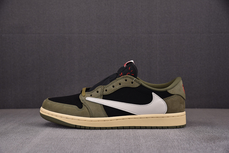 Travis Scott Air Jordan 1 Low OG Black Olive DM7866-002