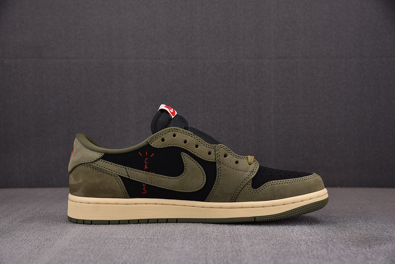 Travis Scott Air Jordan 1 Low OG Black Olive DM7866-002