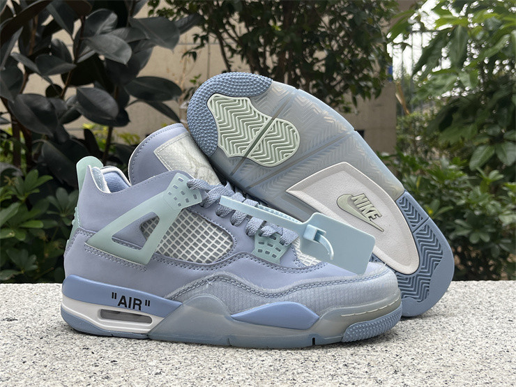 JORDAN 4 RETRO X OW BABY BLUE