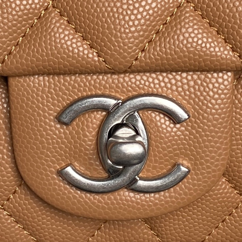 Ch**el - mini rectangular top handle classic flap bag