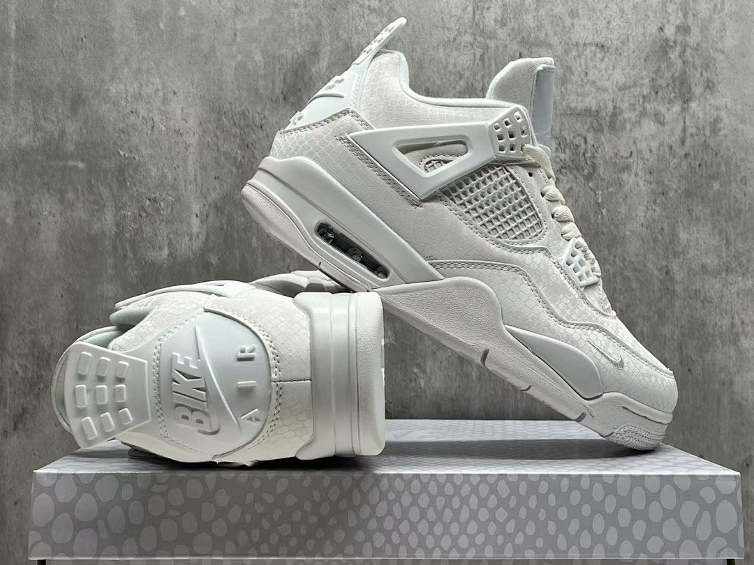 Nigel Sylvester x AJ 4 White Mamba Shoes Sneakers