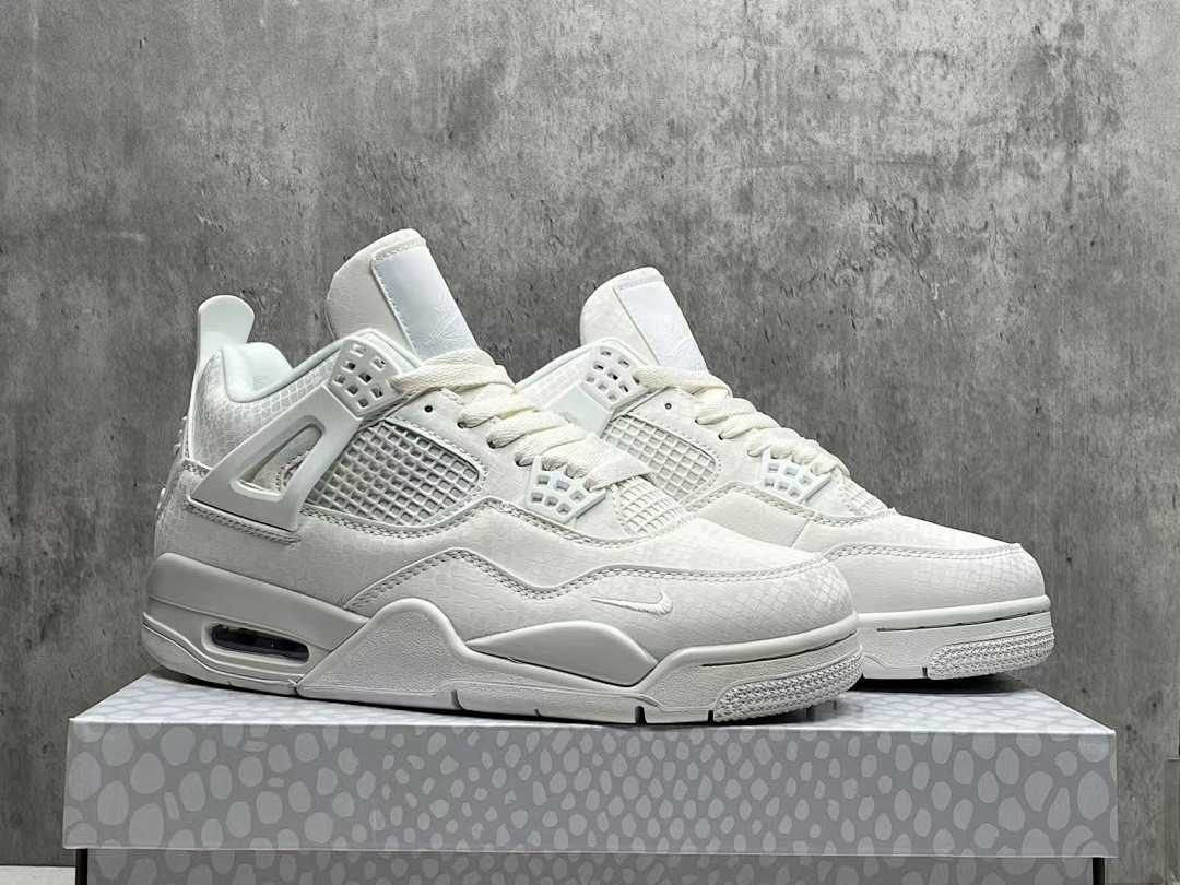 Nigel Sylvester x AJ 4 White Mamba Shoes Sneakers