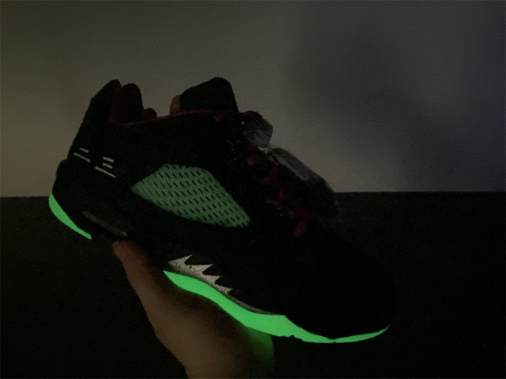 Air Jordan 5 Low Black Green Red DM4640-036