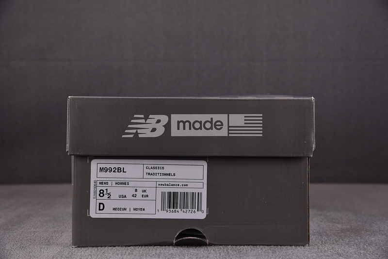 New Balance 992 Black Grey - M992BL