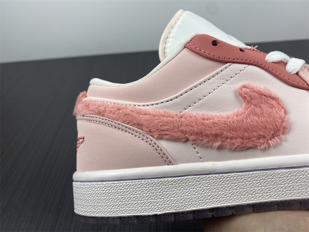 Air Jordan 1 Low White Pink Grey Shoes DM5443-666