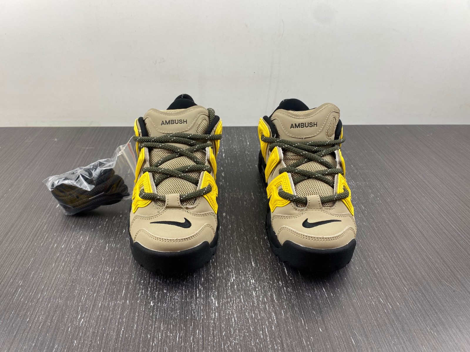 Nike Air More Uptempo Low AMBUSH Vivid Sulfur Limestone FB1299-200