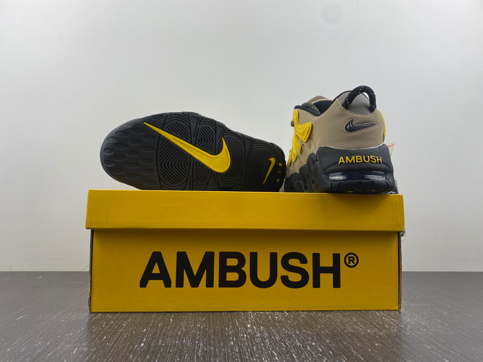 Nike Air More Uptempo Low AMBUSH Vivid Sulfur Limestone FB1299-200