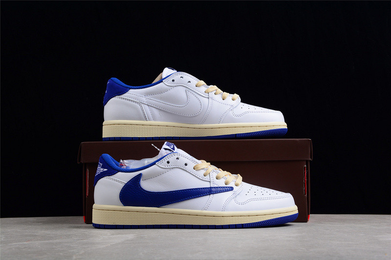 TRAVIS SCOTT X AIR JORDAN 1 LOW SAIL/WHITE/ROYAL BLUE DM9868-218