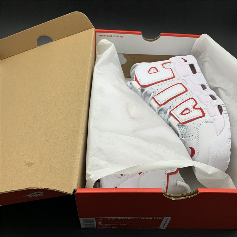 Nike Air More Uptempo White Varsity Red Outline 415082-108