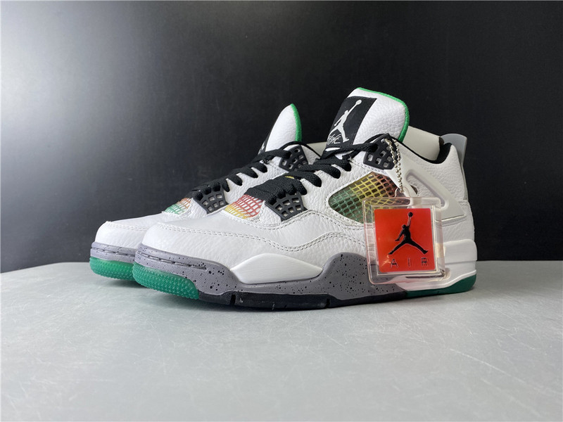 Jordan 4 Retro Lucid Green Rasta AQ9129-100