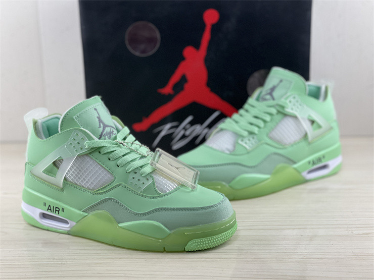 JORDAN 4 RETRO X OW GREEN