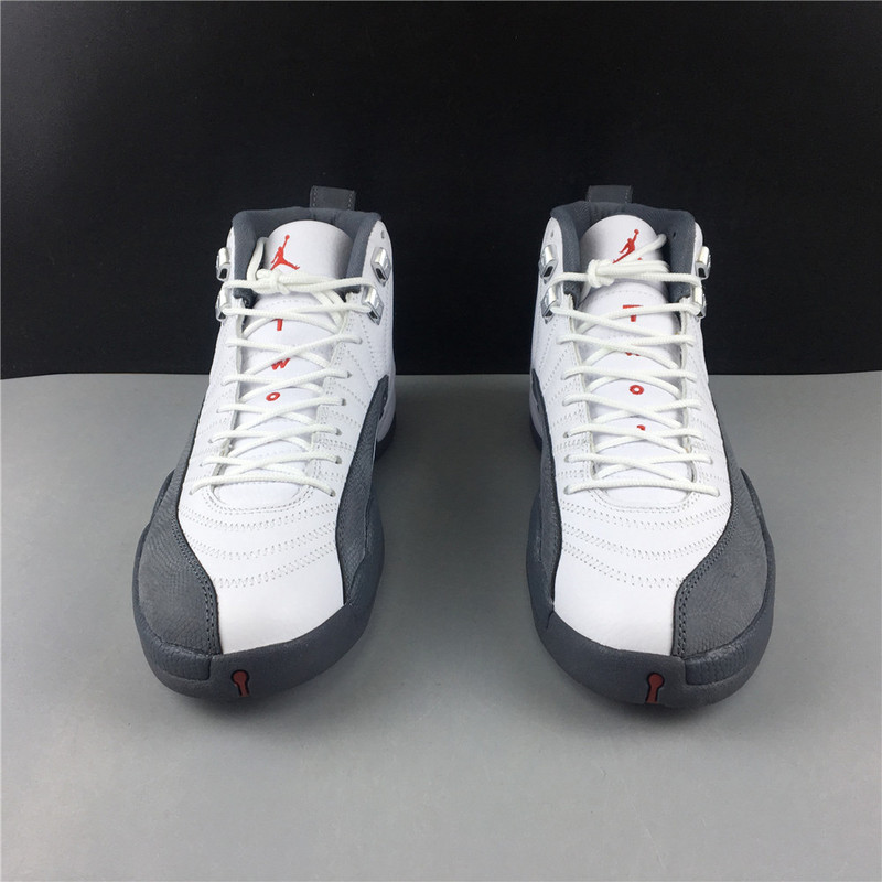 Air Jordan 12 GS White and Dark Grey 153265-160
