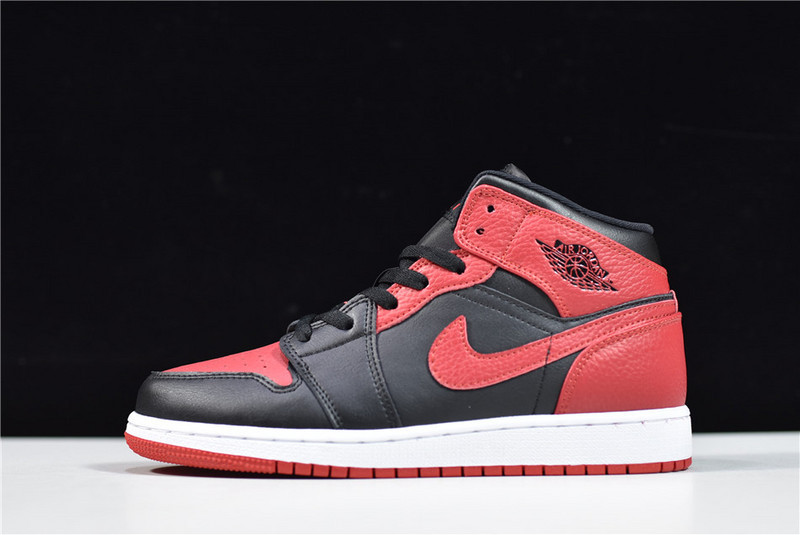 NK Air Jordan 1 Mid GS"Banned"AJ1 554725-074