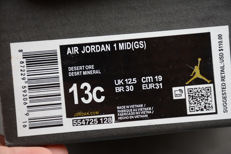 AIR JORDAN 1 MID GS 554725-128