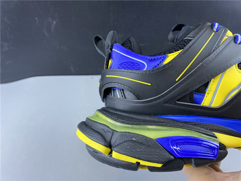 Ba*len*cia*ga tess s. gomma trek low top sneakers (black blue and yellow) 542023 w1gb1 1121